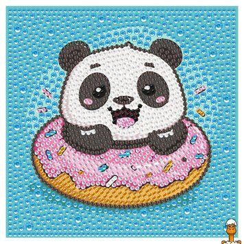 Мамалюк - Алмазна мозаїка панди з рамкою 15х15 см Brushme Brushme RT2-DM5006