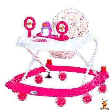 Мамалюк - Детские Ходунки M 3168-1(Dark-Pink) музыкальные и световые эффекты со стопором Bambi Bambi RT2-M-3168-1-DARK-PINK