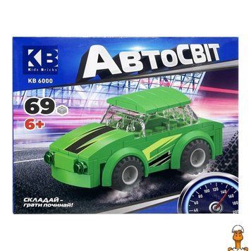 Мамалюк - Детский конструктор машинка 69 деталей от 6 лет Limo Toy Limo Toy RT2-KB-6000-GREEN