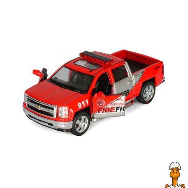 Мамалюк - Інерційна машинка Chevrolet Silverado 2014 метал червона масштаб 1:46 Kinsmart Kinsmart RT2-KT5381WPR-RED