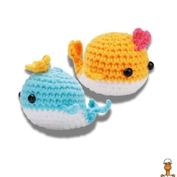 Мамалюк - Набор для вязания игрушки крючком Кит с наполнителем и иглой для сшивания Brushme Brushme RT2-NBV9