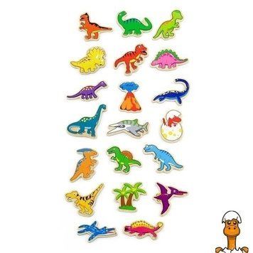 Мамалюк - Набір магнітів Viga Toys Динозаври 20 шт. (50289) Viga Toys A4-50289