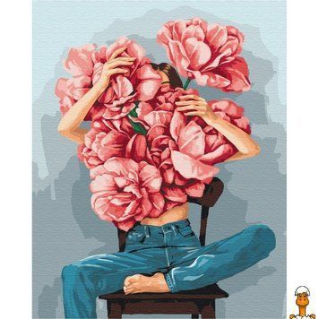 Мамалюк - Картина за номерами Півонії в обіймах @ Mykhailyshyna Daria Brushme BS52115 40х50 см Brushme RT2-BS52115