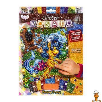 Мамалюк - Блискуча мозаїка для творчості Glitter Mosaic Funny Pony Danko Toys Danko Toys RT2-БМ-03-07