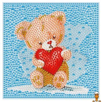 Мамалюк - Алмазная мозаика с рамкой Мишка Тедди 15х15 см Brushme Brushme RT2-DM5003