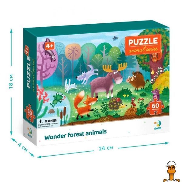 Мамалюк - Пазл дитячий Чудо-звірі в лісі 60 елементів DoDo Toys DoDo Toys RT2-300375