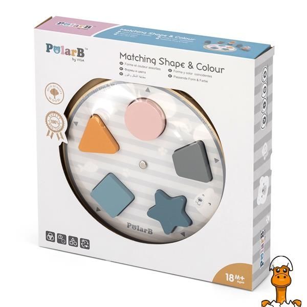 Мамалюк - Деревянная игра-сортер PolarB Фигуры (44050) PolarB A4-44050