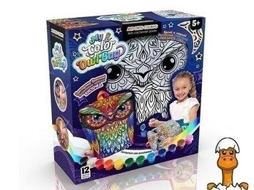 Мамалюк - Набір для творчості рюкзак-розмальовка My Color Owl-Bag Danko Toys Danko Toys RT2-COWL-01-01U