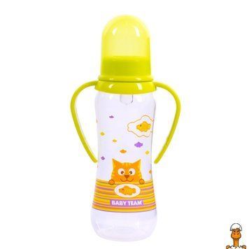 Мамалюк - Детская бутылочка для кормления с силиконовой соской 250 мл BABY TEAM BABY TEAM RT2-1411-САЛАТОВИЙ