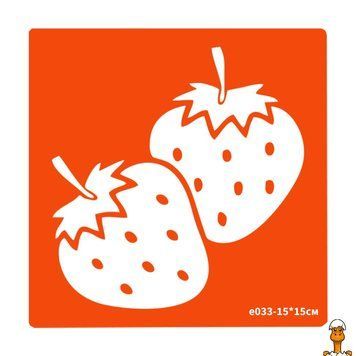 Мамалюк - Трафарет для био-тату Клубника 15х15 см Fresh Tattoo Fresh Tattoo RT2-E033-15*15СМ