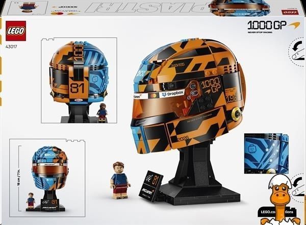 Мамалюк - Конструктор LEGO&reg; Editions Шлем Оскара Піастрі з команди McLaren 793 деталі (43017) LEGO A4-43017