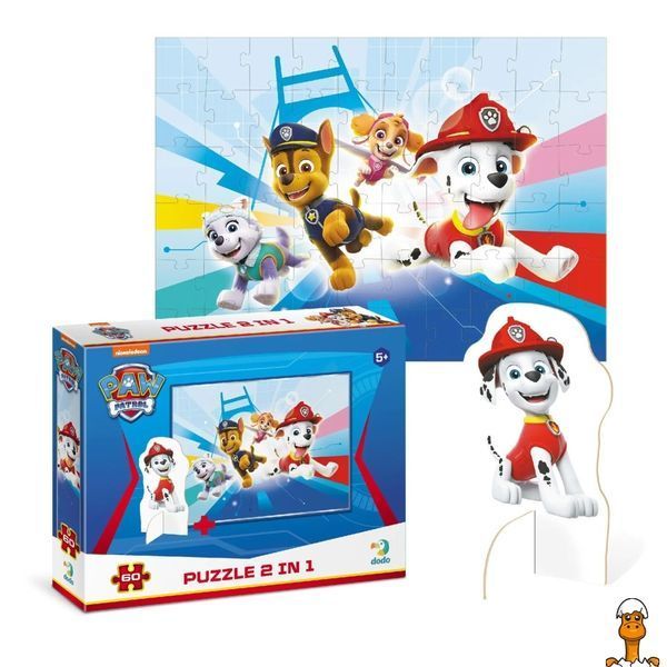 Мамалюк - Пазли дитячі Paw Patrol Місія кличе 60 елементів з фігуркою DoDo Toys DoDo Toys RT2-200165