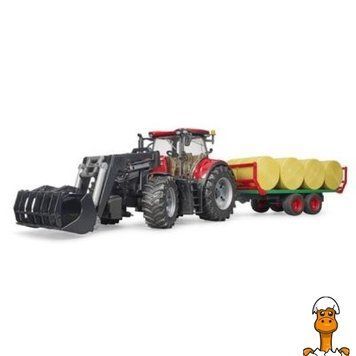 Мамалюк - Модель Bruder Трактор Case IH Optum 300CVX с прицепом для тюков 1:16 (03198) Bruder A4-03198