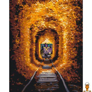 Мамалюк - Картина за номерами Тунель кохання та потяг 40x50 см Brushme Brushme RT2-BS53789
