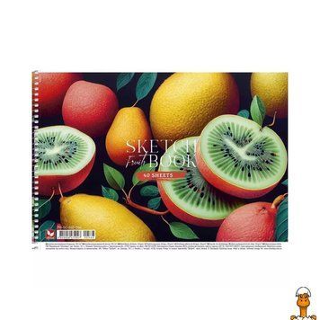 Мамалюк - Альбом для рисования Фрукты PB-SC-040-566-2 спираль 40 листов Школярик Школярик RT2-PB-SC-040-566-2