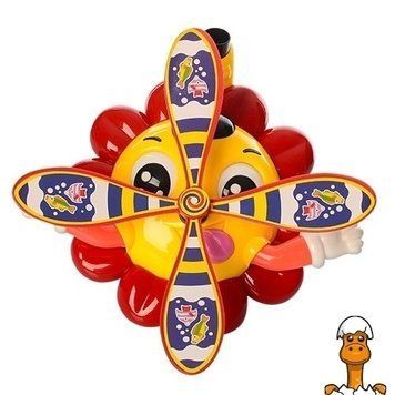 Мамалюк - Дитяча каталка на палиці з квіткою рухомі деталі Bambi Bambi RT2-363-RED-YELLOW