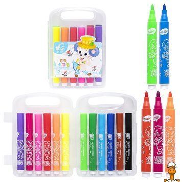 Мамалюк - Набор фломастеров Water color pen 229-12(Blue) 12 цветов в пластиковом боксе Bambi Bambi RT2-229-12-BLUE