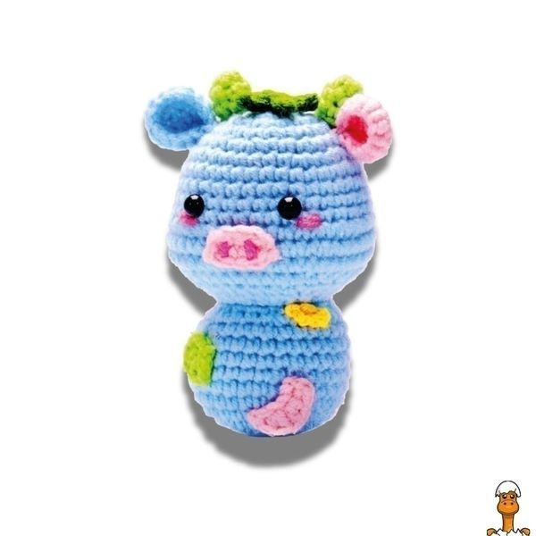 Мамалюк - Набор для вязания игрушки крючком Синяя корова наполнитель игла для сшивания Brushme Brushme RT2-NBV6