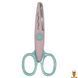Дитячі ножиці 80685(Pink-Turquoise) з фігурним лезом Bambi