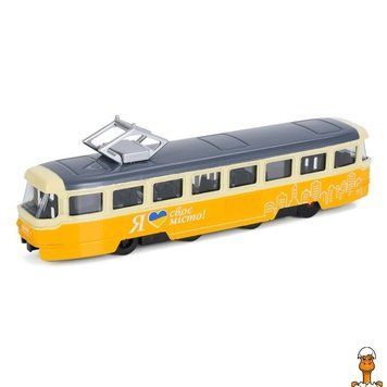 Мамалюк - Іграшковий інерційний трамвай 18,5 см жовтий Bambi Bambi RT2-M5660-YELLOW