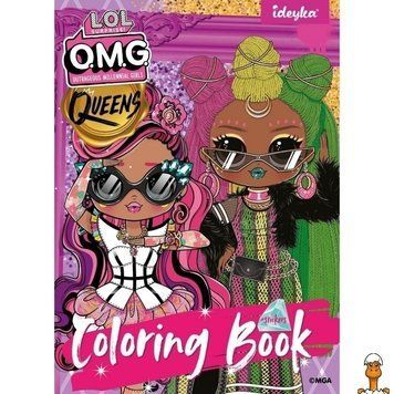 Мамалюк - Дитяча книжка-розмальовка зі стікерами L.O.L O.M.G. Queens 2 Ideyka Ideyka RT2-LCB15