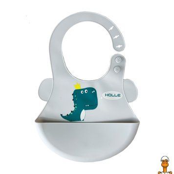 Мамалюк - Слинявчик силіконовий Діно MGZ-0616(White) з кишенею Megazayka Megazayka RT2-MGZ-0616-WHITE