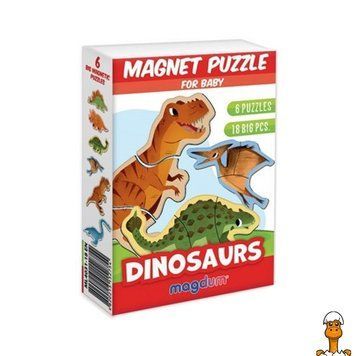 Мамалюк - Набор магнитов динозавры 6 штук Magdum Magdum RT2-ML4031-33-EN