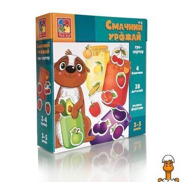 Мамалюк - Настільна гра сортер навчальна Смачний урожай Vladi Toys Vladi Toys RT2-VT1804-41