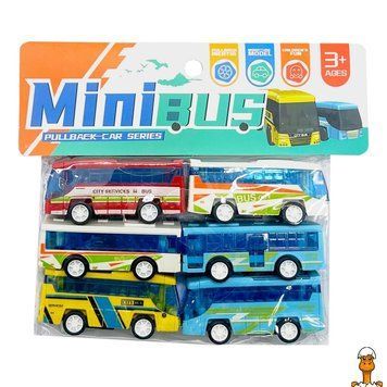 Мамалюк - Інерційний дитячий набір автобусів 6 штук у пакеті YG Toys YG Toys RT2-HET-057