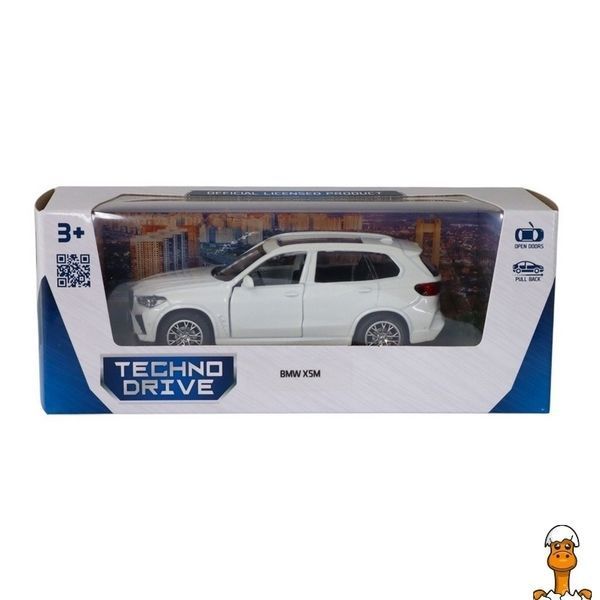 Мамалюк - Детская автомодель BMW X5 M белая масштаб 1:43 TechnoDrive TechnoDrive RT2-250404-WHITE
