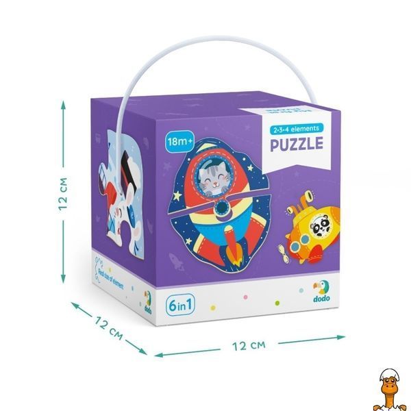 Мамалюк - Дитячий пазл Транспорт 2-4 елементи DoDo Toys DoDo Toys RT2-300154