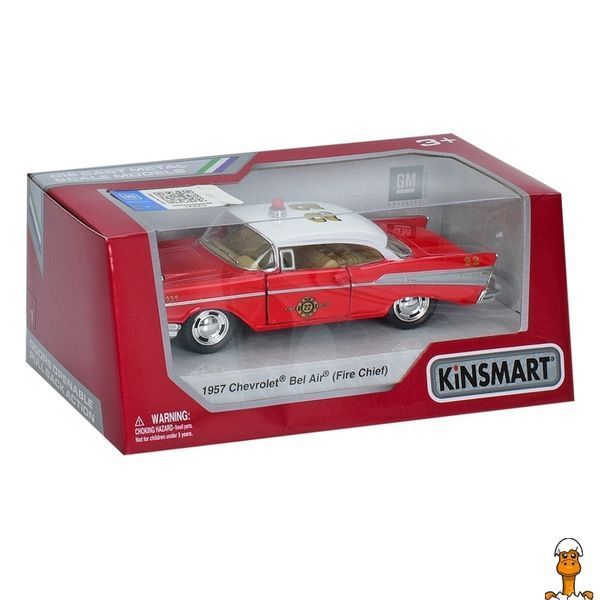 Мамалюк - Інерційна машинка 1957 Chevrolet Bel Air Fire Chief Kinsmart Kinsmart RT2-KT-5325-W