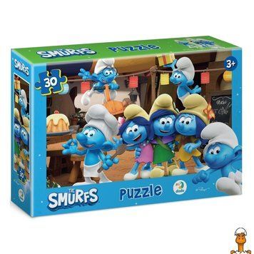 Мамалюк - Пазл дитячий Вечірка Смурфів 30 елементів 20х27 см DoDo Toys DoDo Toys RT2-200661