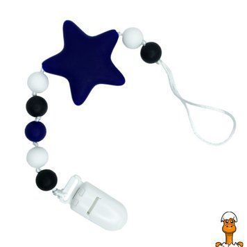 Мамалюк - Цепочка для пустышки Звезда MGZ-0512(Dark-Blue) силиконовая Megazayka Megazayka RT2-MGZ-0512-DARK-BLUE