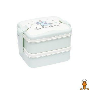 Мамалюк - Контейнер для їжі подвійний бірюзовий Bambi Bambi RT2-6301-TURQUOISE