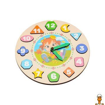 Мамалюк - Деревянный сортер часы для детей PuzzleOK PuzzleOK RT2-PUZ-22934