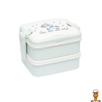 Мамалюк - Контейнер для їжі подвійний бірюзовий Bambi Bambi RT2-6301-TURQUOISE