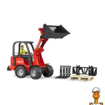 Мамалюк - Модель Bruder Мини-погрузчик Schaffer Compact 2630 с фигуркой и аксессуарами 1:16 (02191) Bruder A4-02191