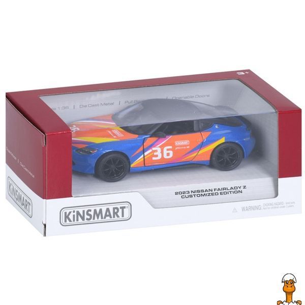 Мамалюк - Машинка інерційна 2023 Nissan Fairlady Z синя 1:36 12 см відчиняються двері Kinsmart Kinsmart RT2-KT5443WF-BLUE