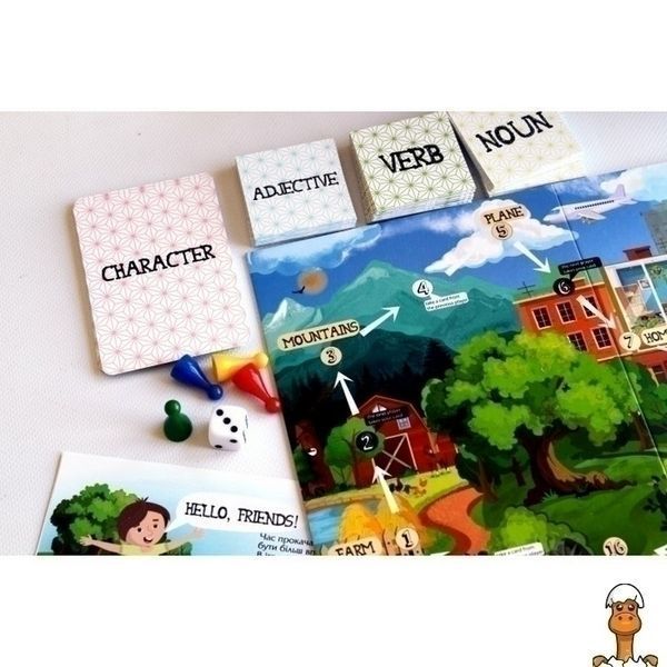 Мамалюк - Настольная обучающая игра Английский сторителлинг уровень Pre-Intermediate A2 УМНЯШКА Умняшка RT2-2101
