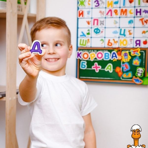 Мамалюк - Детский магнитный учебный плакат Азбука 55 магнитов Vladi Toys Vladi Toys RT2-VT5555-05