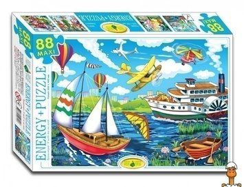 Мамалюк - Пазли дитячі Транспорт в небі і на воді 88 елементів Энергия Плюс Энергия Плюс RT2-83446