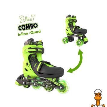 Мамалюк - Ролики Neon Combo LED розмір 34-37 салатовий (NT10G4) Neon A4-NT10G4