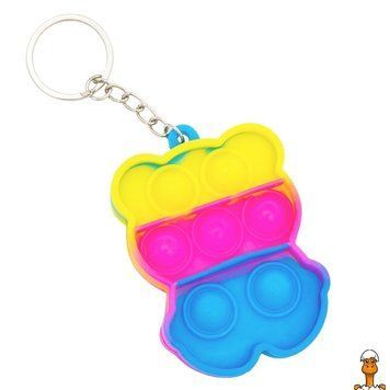 Мамалюк - Детский антистресс-брелок Pop It мини Мишка AA3641-2 силикон 6,3х5х1 см Bambi Bambi RT2-AA3641-2