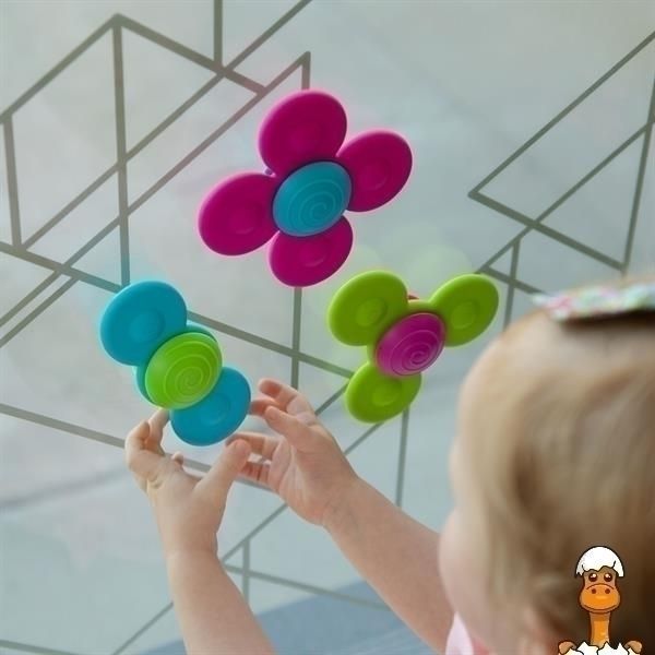 Мамалюк - Набор прорезывателей-спиннеров с присосками Fat Brain Toys Whirly Squigz 3 шт. (F210ML) Fat Brain Toys A4-F210ML