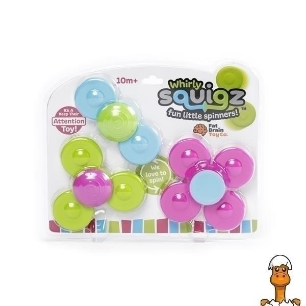 Мамалюк - Набор прорезывателей-спиннеров с присосками Fat Brain Toys Whirly Squigz 3 шт. (F210ML) Fat Brain Toys A4-F210ML
