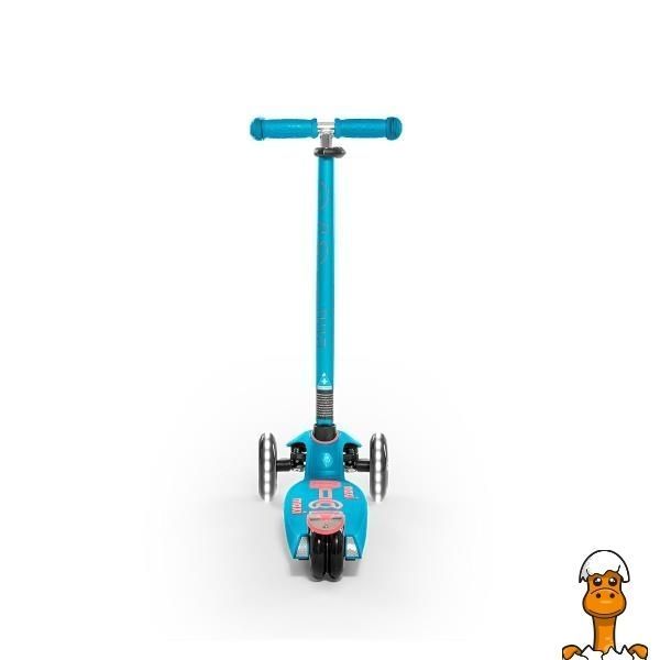 Мамалюк - Трехколесный самокат Micro Maxi Deluxe LED аква (MMD078) Micro A4-MMD078