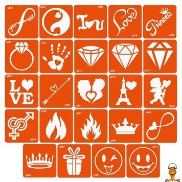 Мамалюк - Набор трафаретов для биотатуировок Fresh Tattoo Fresh Tattoo RT2-Q-SIMPLE-24-1