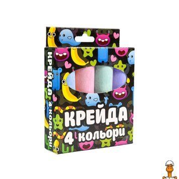 Мамалюк - Крейда різнокольорова для малювання на асфальті 4 штуки Strateg Strateg RT2-50115ST