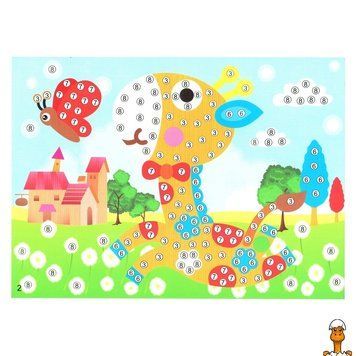 Мамалюк - Детская мозаика по номерам разноцветные камешки Жираф Bambi Bambi RT2-13-126-1